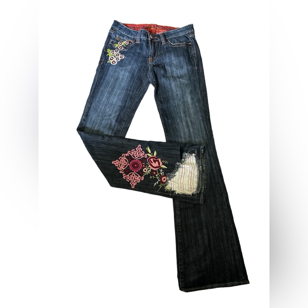 Floral Flare Yank Jeans